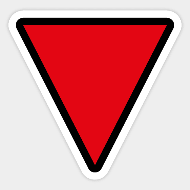 Red triangle Sticker by l designs